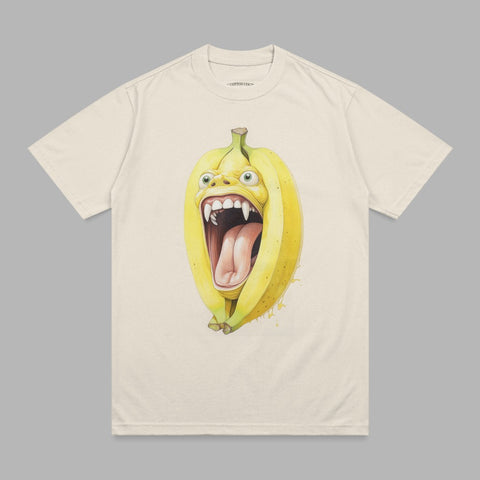 Scary banana monster fangs tongue quirky creature product type