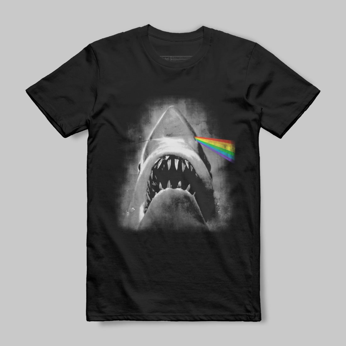 Shark with Rainbow Beam Graphic T-Shirt Product