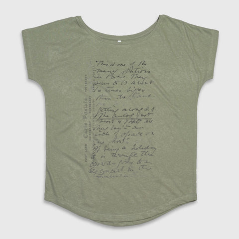 Handwritten Script Design Loose Fit T-Shirt