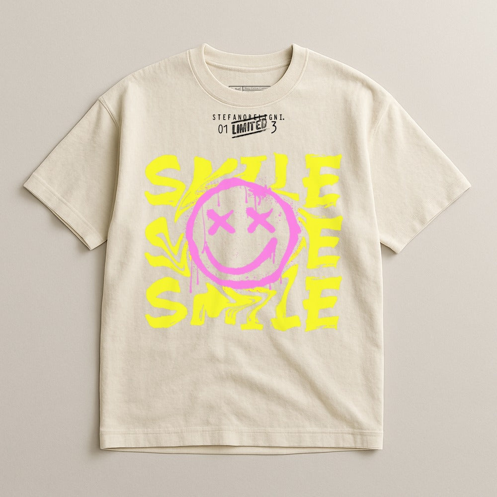 Smile Face Graphic Tee Fashion Statement Tee