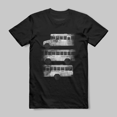 Vintage School Bus Graphic Print T-Shirt