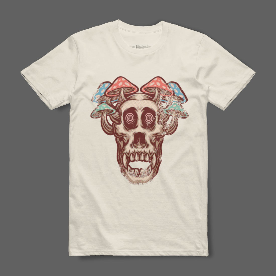 Psychedelic Skull with Mushrooms Graphic Shirt