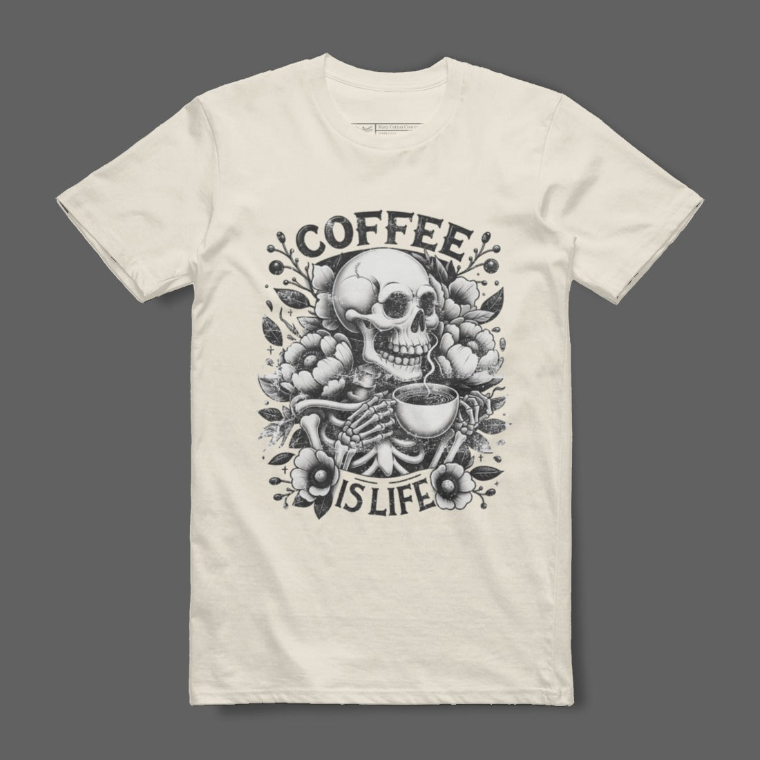 Coffee Is Life Skeleton Graphic T-Shirt Product