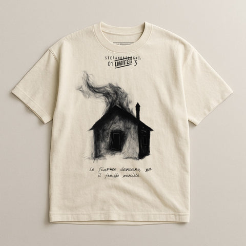 Dark Haunted House Artwork on Stylish Shirt
