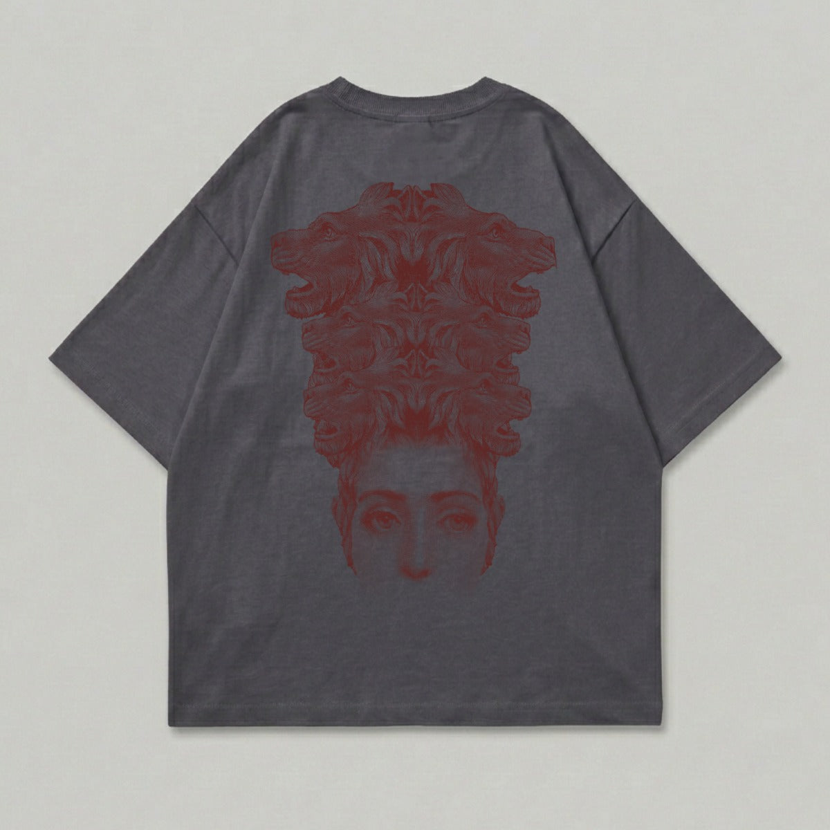 Woman Face Wolf Heads Symmetric Design product type