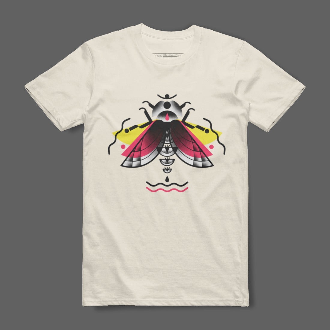 Stylish Graphic Tee Featuring Vibrant Insect Design