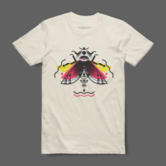 Stylish Graphic Tee Featuring Vibrant Insect Design