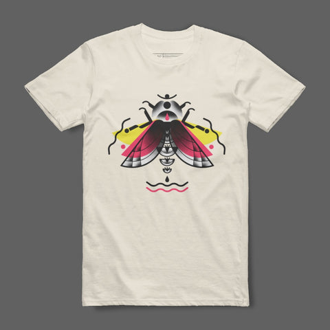 Stylish Graphic Tee Featuring Vibrant Insect Design