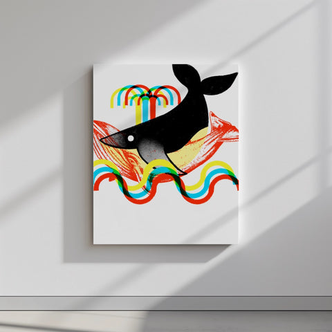 Quadro canvas 3dwhale