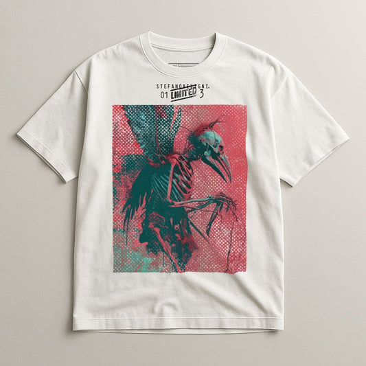 Limited Edition Graphic Tee with Skeleton Print Design