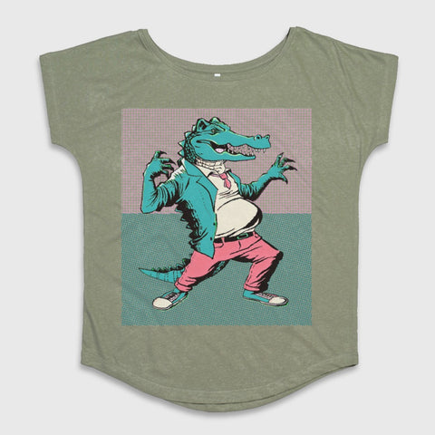 Cool Alligator Graphic Print Women's T-Shirt