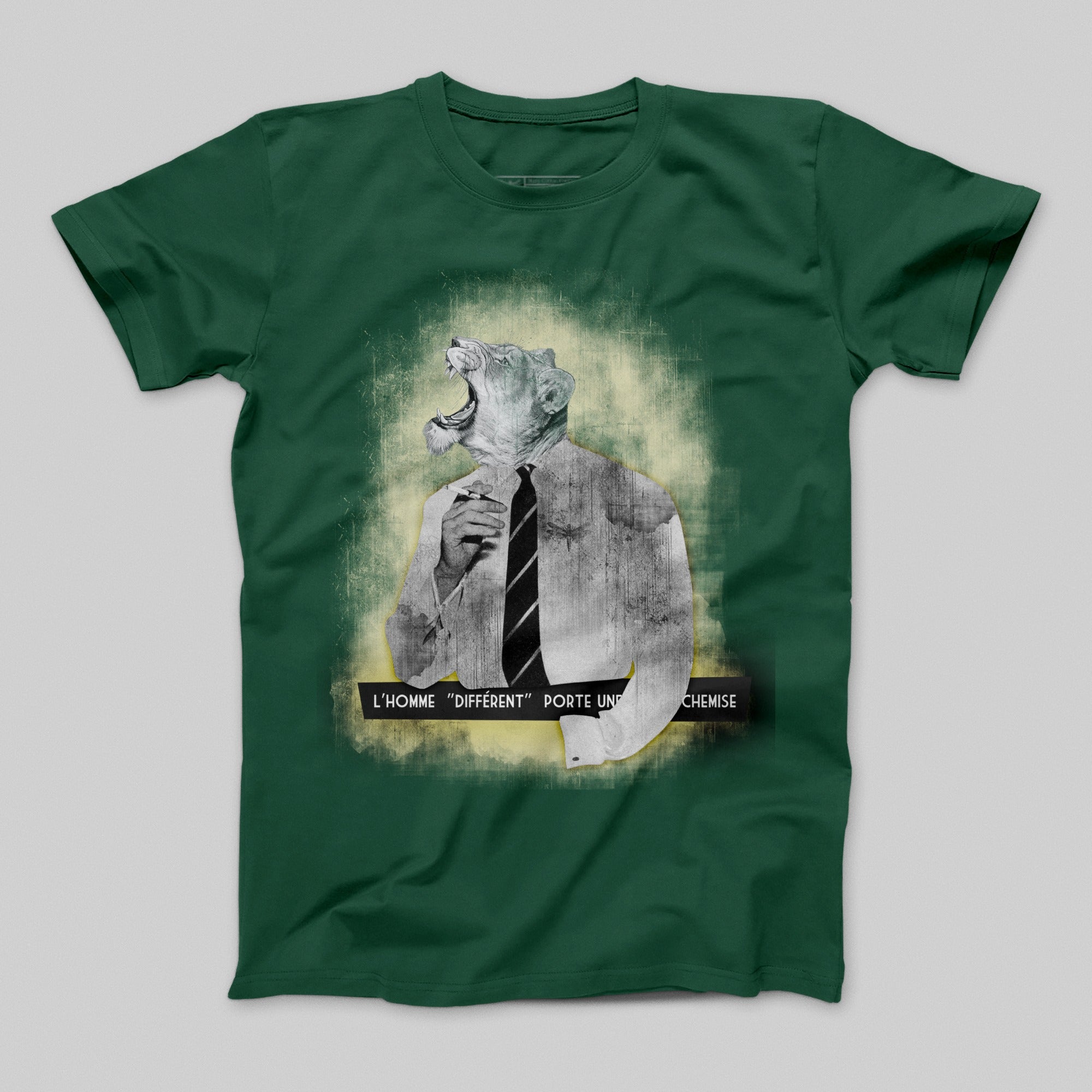Artistic Lion in Suit Creative Graphic T-Shirt