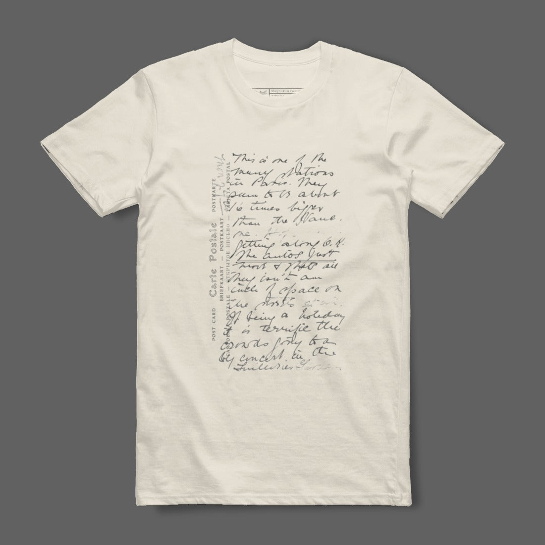 Handwritten Poem Artistic Graphic Short Sleeve T-shirt
