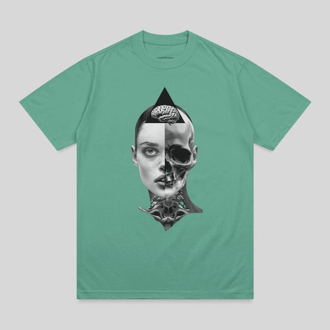 Duality Human Skull Face Brain Triangle Green product type