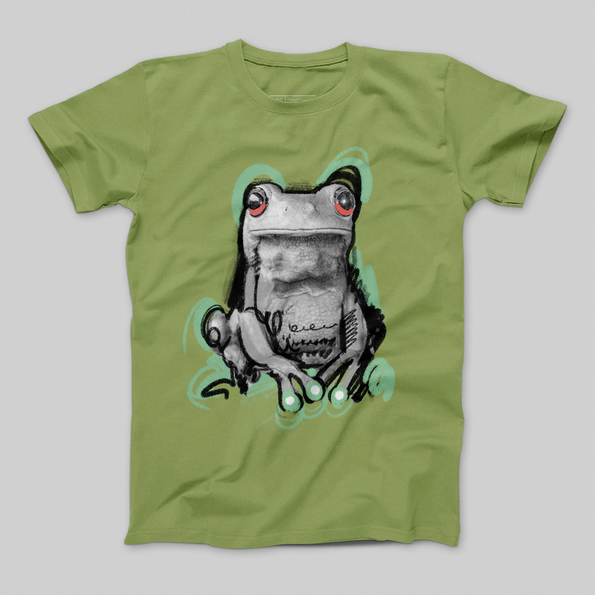 Frog Illustration with Artistic Design T-Shirt