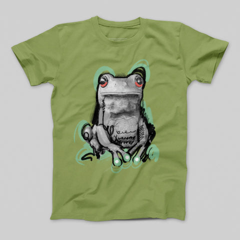Frog Illustration with Artistic Design T-Shirt