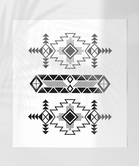 Geometric Tribal Pattern Wall Art Poster Product