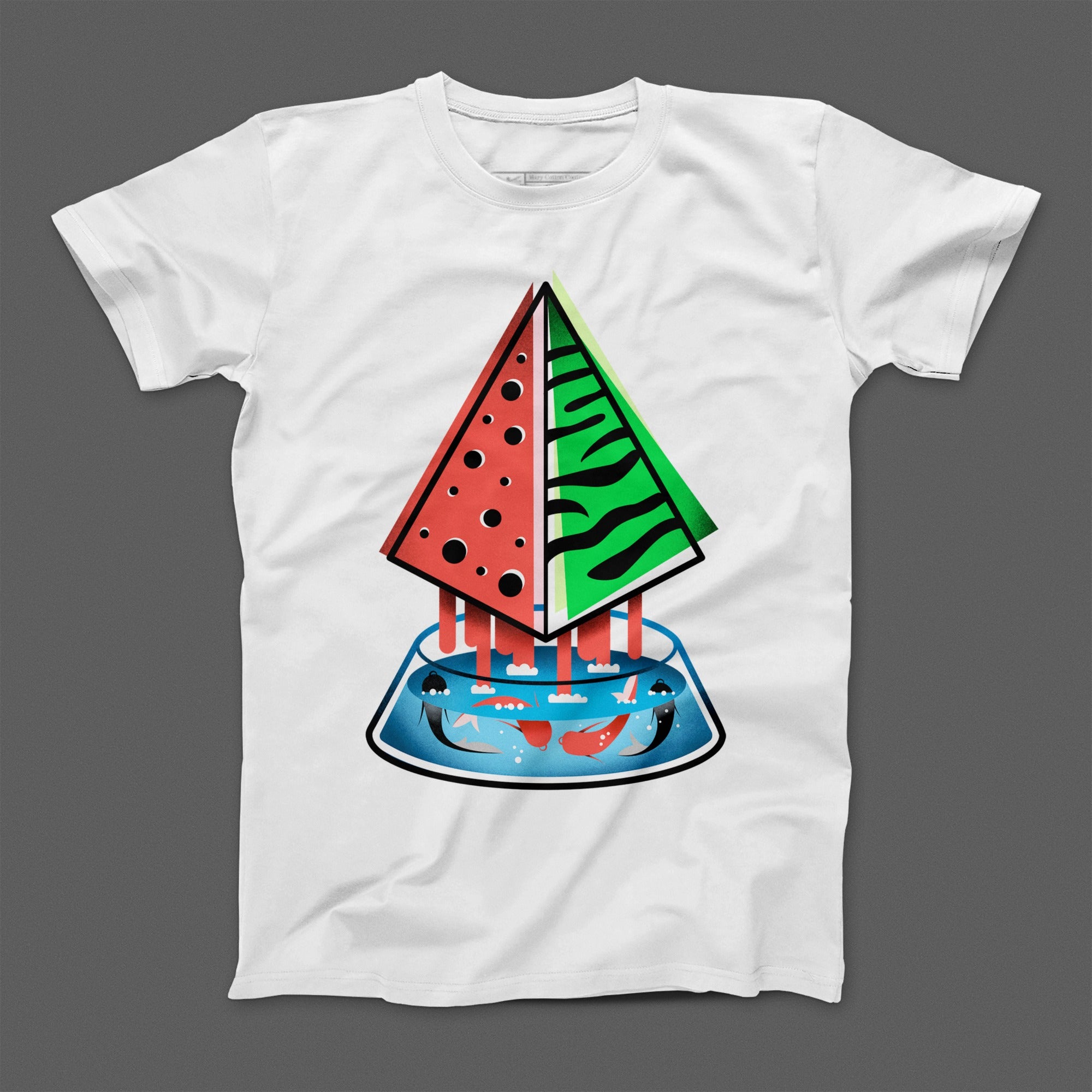 Vibrant Creative Graphic Design White T-Shirt Product