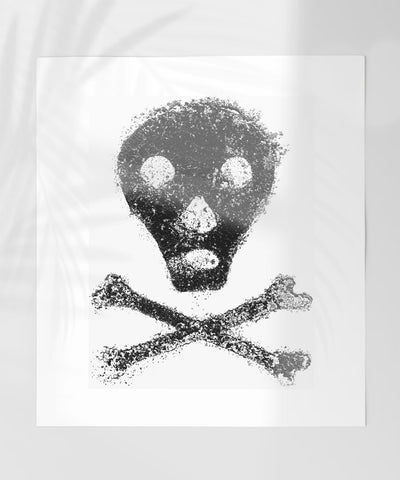 Distressed Skull and Crossbones Art Print Product