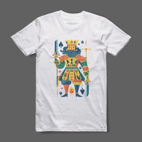 King of Spades Colorful Graphic Design T-shirt