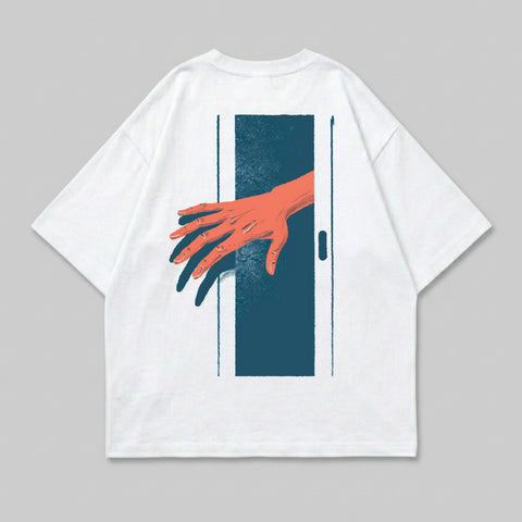 Surreal Doorway Hand Artistic Design Apparel product type
