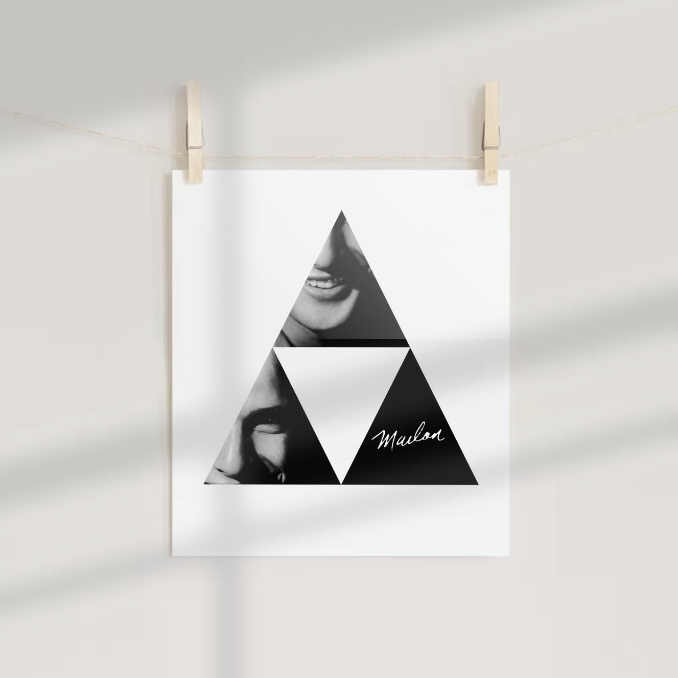 Abstract Triangle Faces Illustration Poster by Mualon