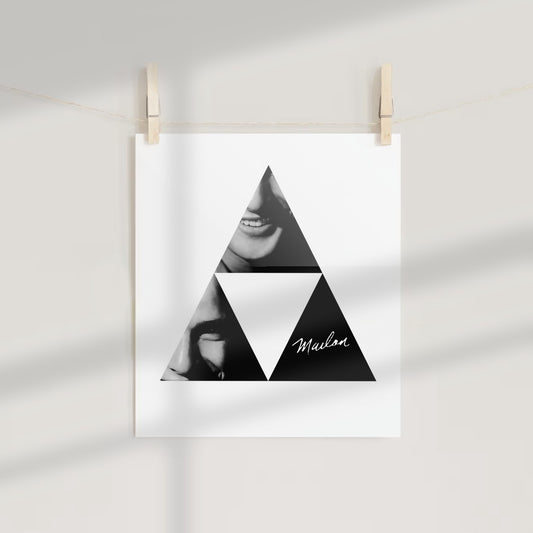 Abstract Triangle Faces Illustration Poster by Mualon