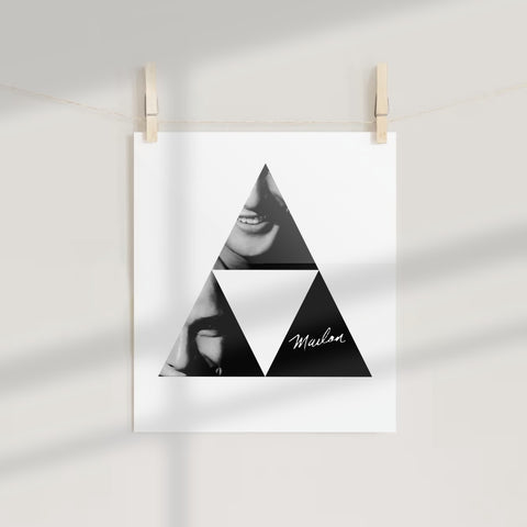 Abstract Triangle Faces Illustration Poster by Mualon