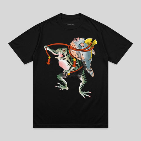 Japanese Ukiyo-e Frog Carrying Fish Design product type