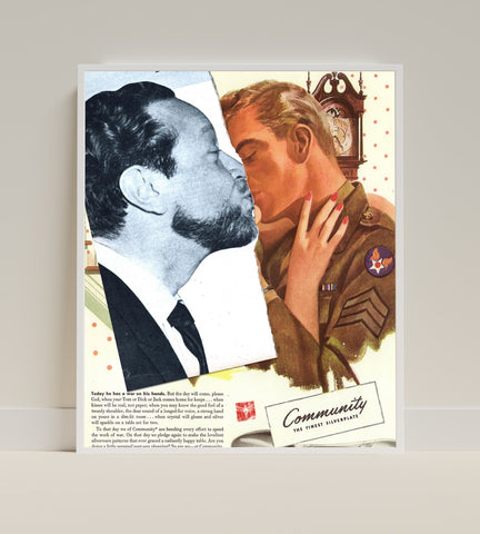 Vintage Love and Unity Collage Wall Art Print