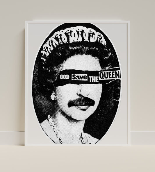 God Save The Queen Unique Art Print Wall Decor