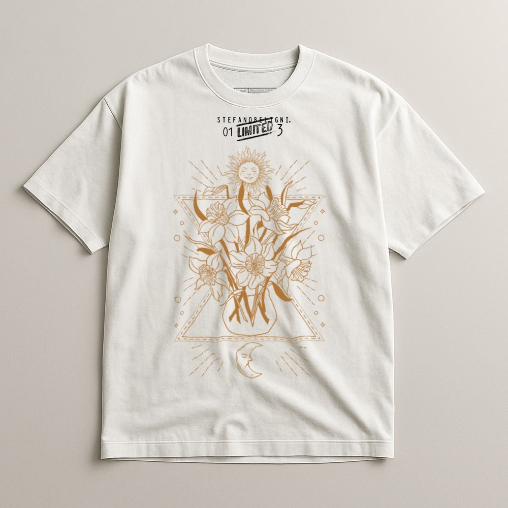 Artistic Floral Graphic Design Unisex Tee Shirt