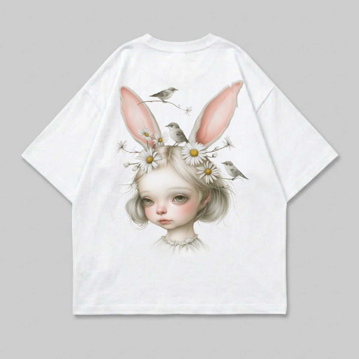 Whimsical Bunny Girl Daisy Crown Bird Friend product type