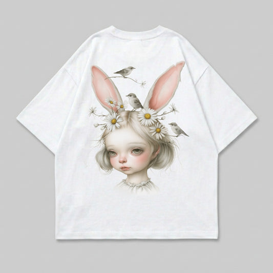 Whimsical Bunny Girl Daisy Crown Bird Friend product type