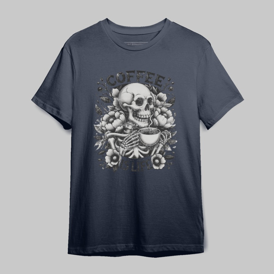 Stylish Graphic Tee with Skeleton Design