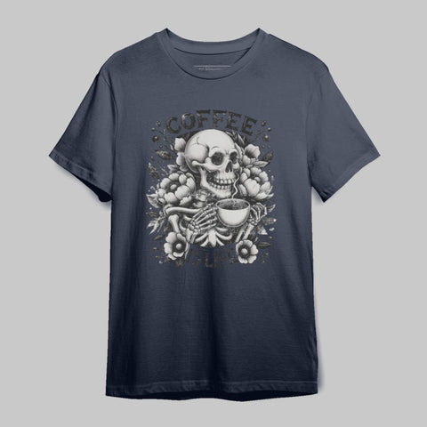 Stylish Graphic Tee with Skeleton Design