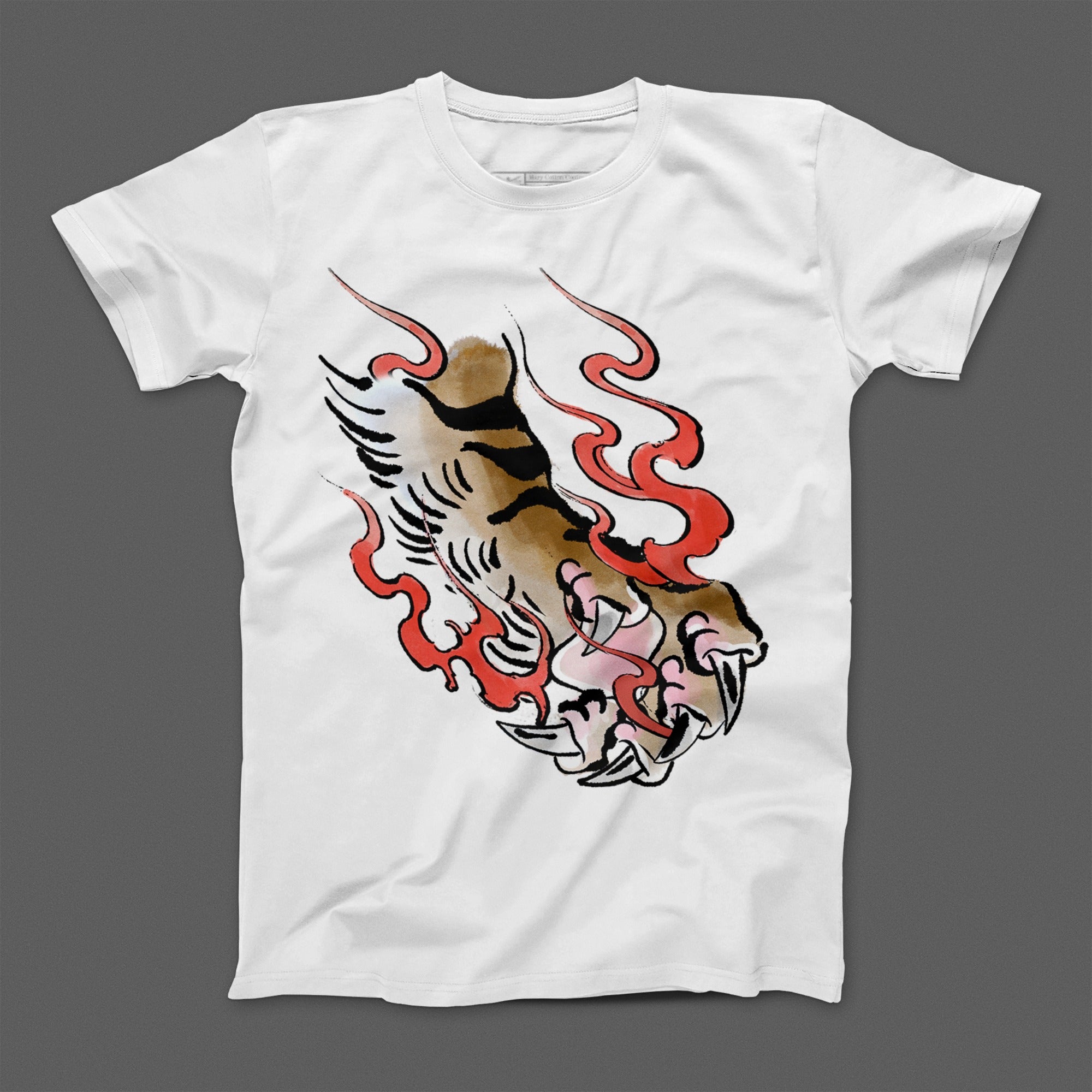 Fiery Tiger Claw Graphic Print T-shirt product