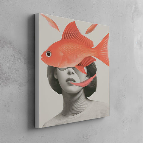 Quadro canvas pesciolino-rosso