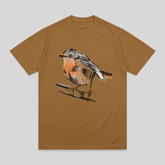 Charming bird illustration graphic design t-shirt product type