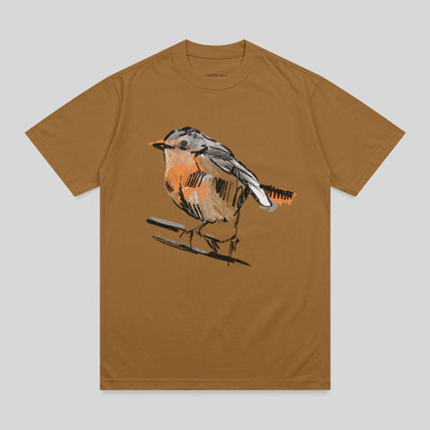Charming bird illustration graphic design t-shirt product type