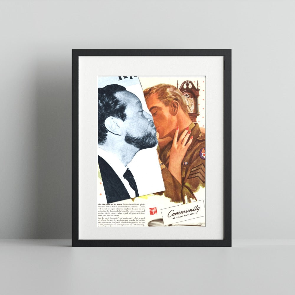 Vintage Romantic Collage Wall Art Print for Home Decor
