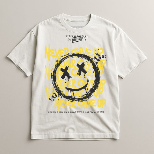 Never Give Up Smile Graphic Tee