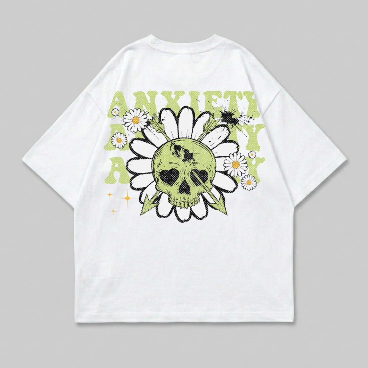 Anxiety Say Skull Daisy Arrows Distressed Design product type