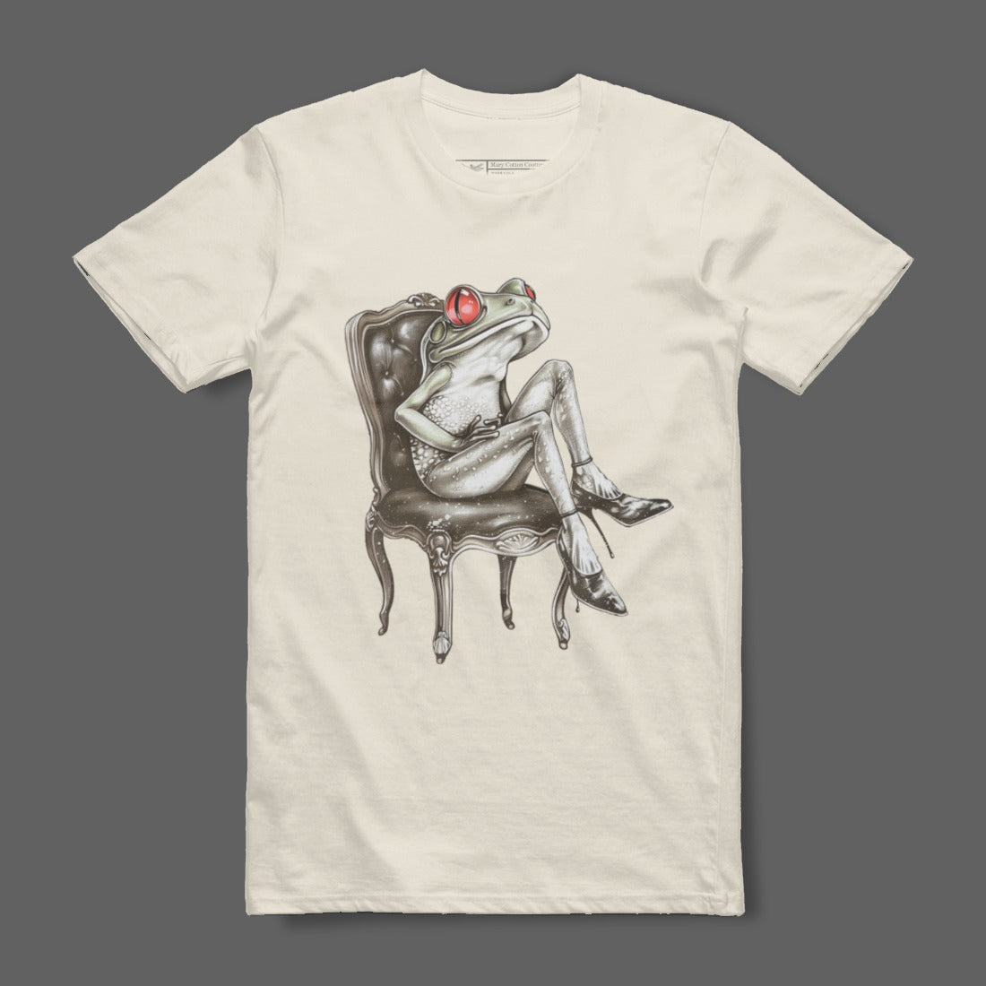 Funny Frog Sitting on a Chair Graphic Tee