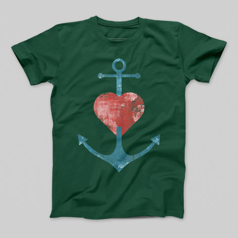 Anchored Heart Distressed Graphic T-shirt Product
