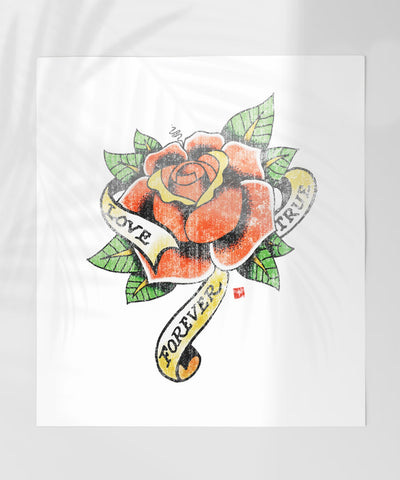 Love Forever True Rose Tattoo Design Artwork Product