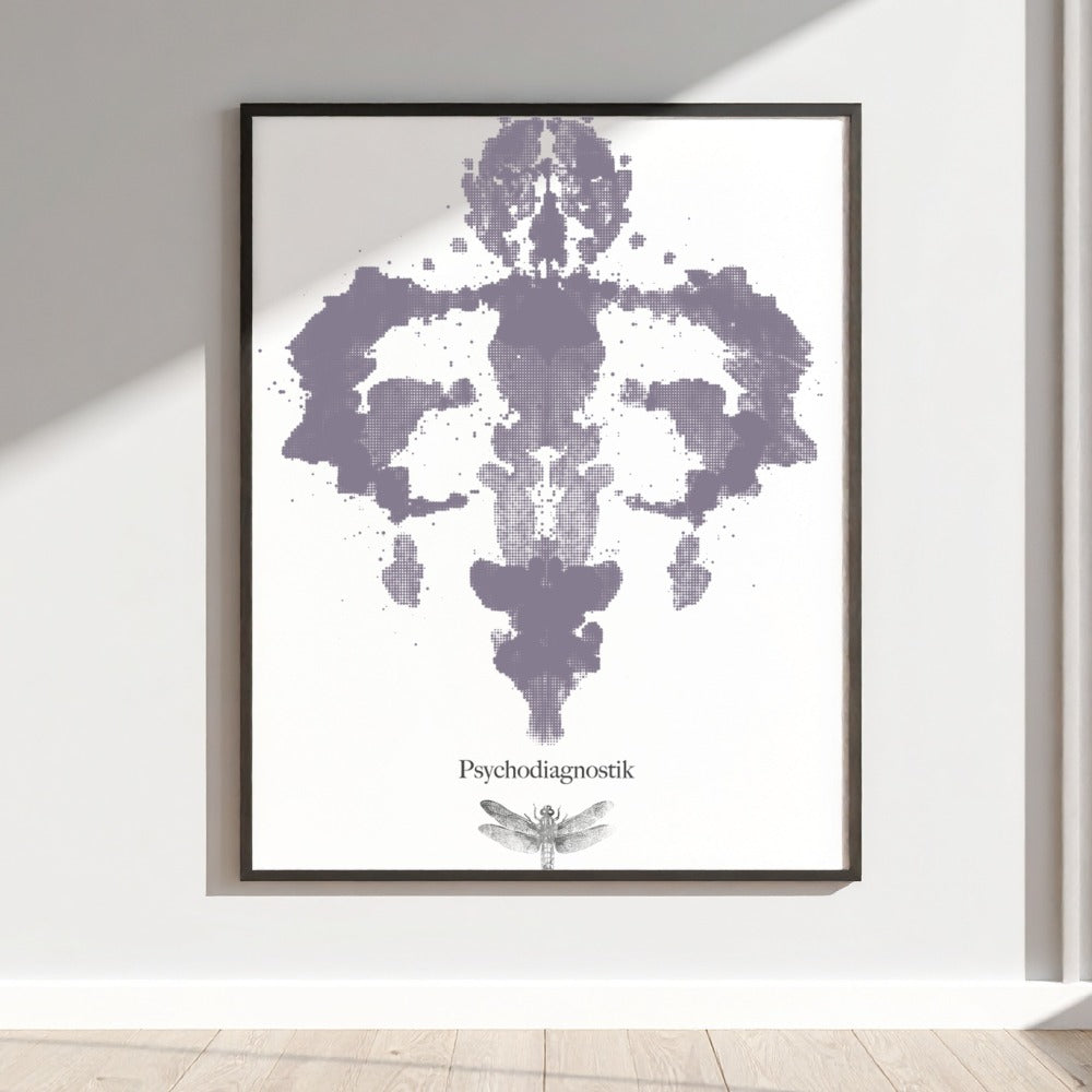 Psychodiagnostik Artwork Print with Inkblot Design