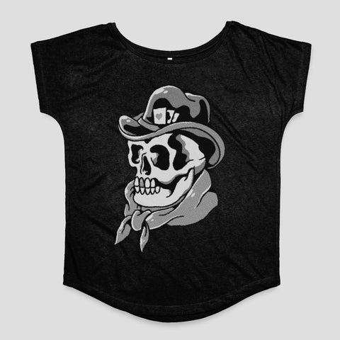 Vintage Skull with Cowboy Hat Graphic T-Shirt