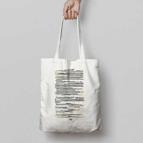 Minimalist Promise Quote Print Tote Bag Product