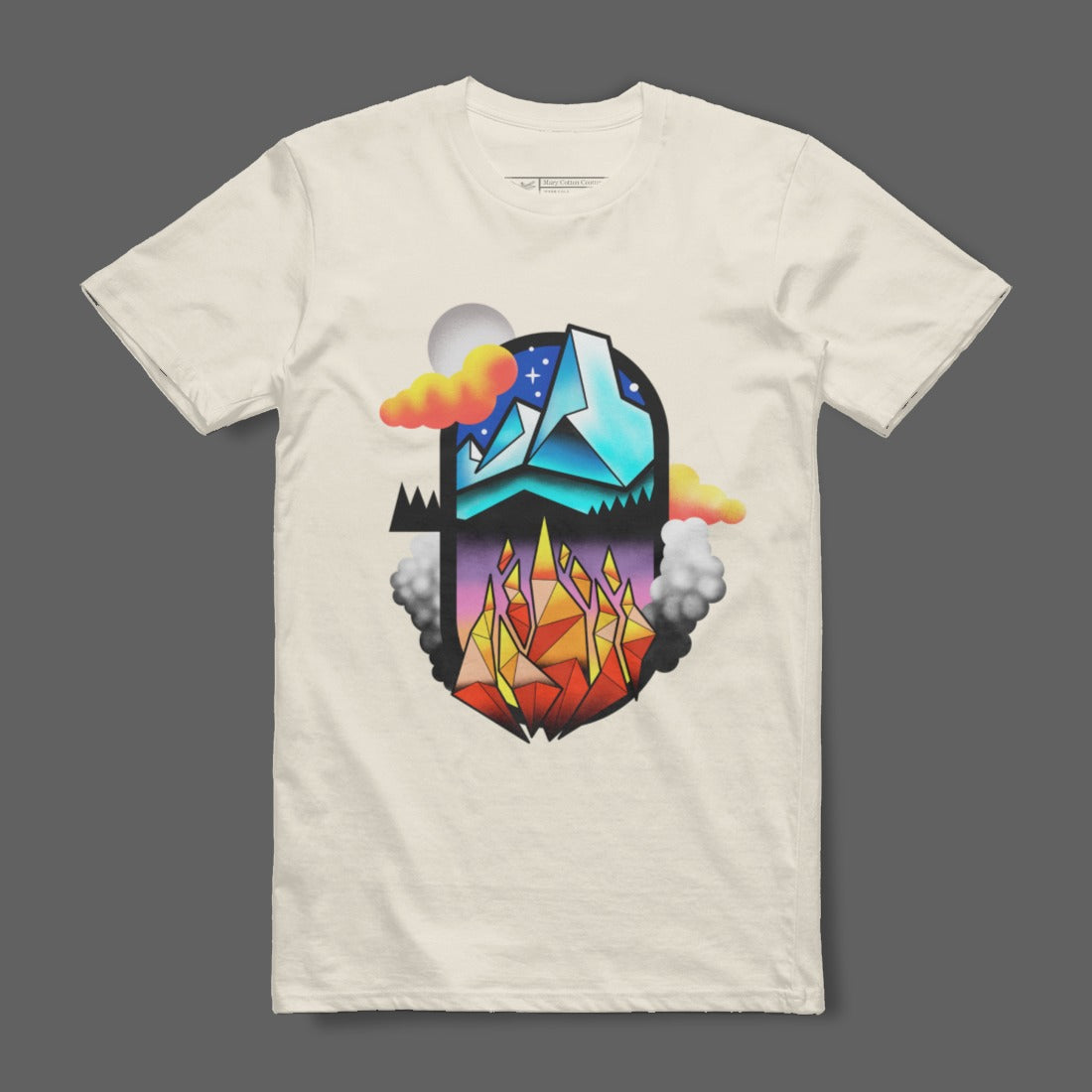 Mountain Peaks Abstract Design T-Shirt